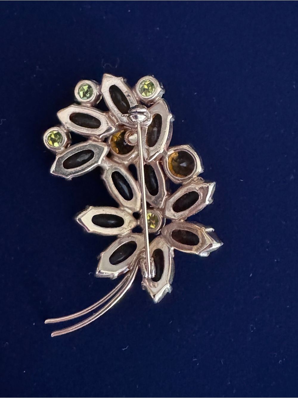 Vintage rhinestone topaz &Ab’s brooch - Picture 2 of 2